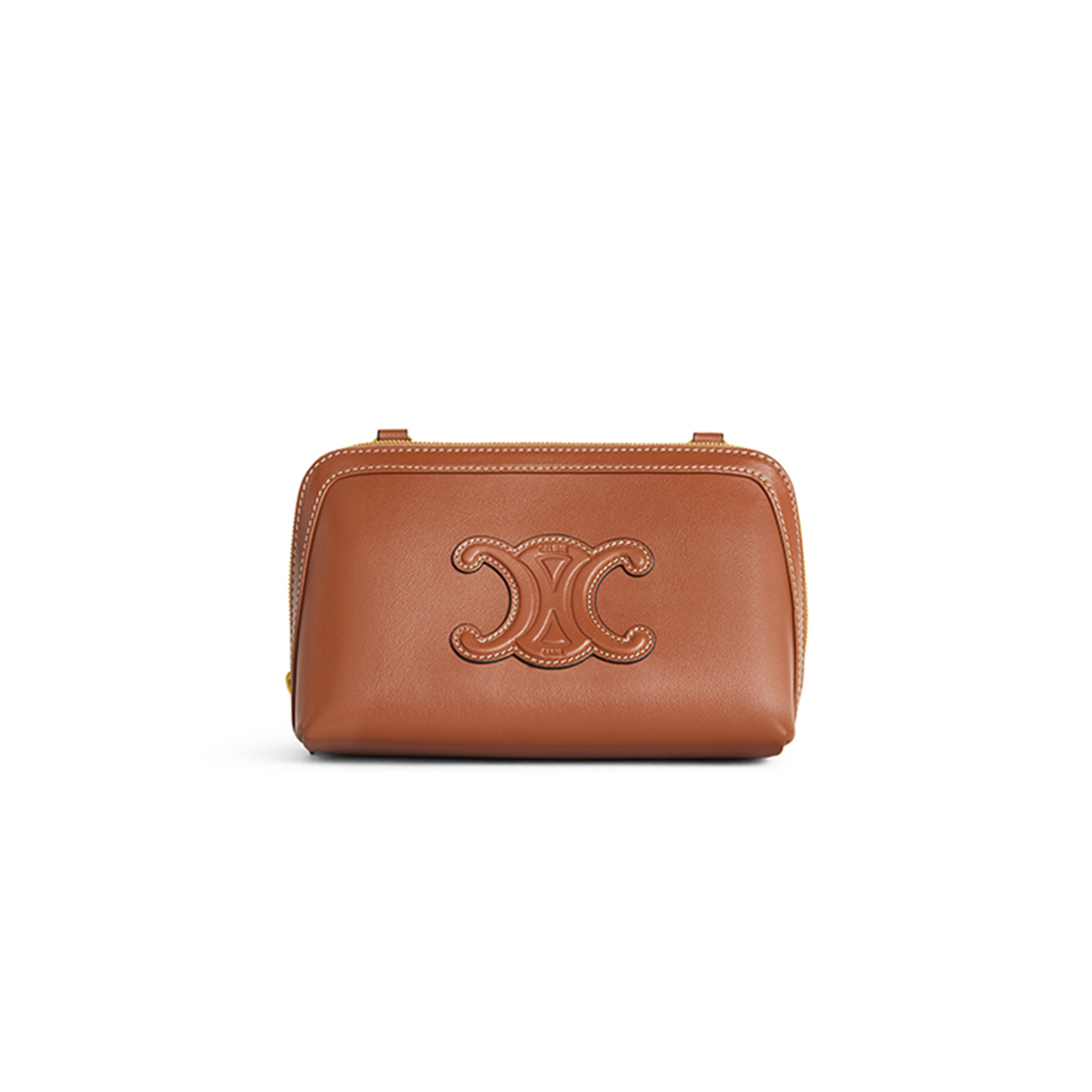 Ce**e clutch on chain cuir triomphe in smooth calfskin 10e383dr8.04lu (16.5*11*8cm)